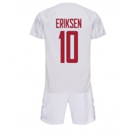 Dres Dánsko Christian Eriksen #10 Preč pre deti MS 2022 Krátky Rukáv (+ trenírky)